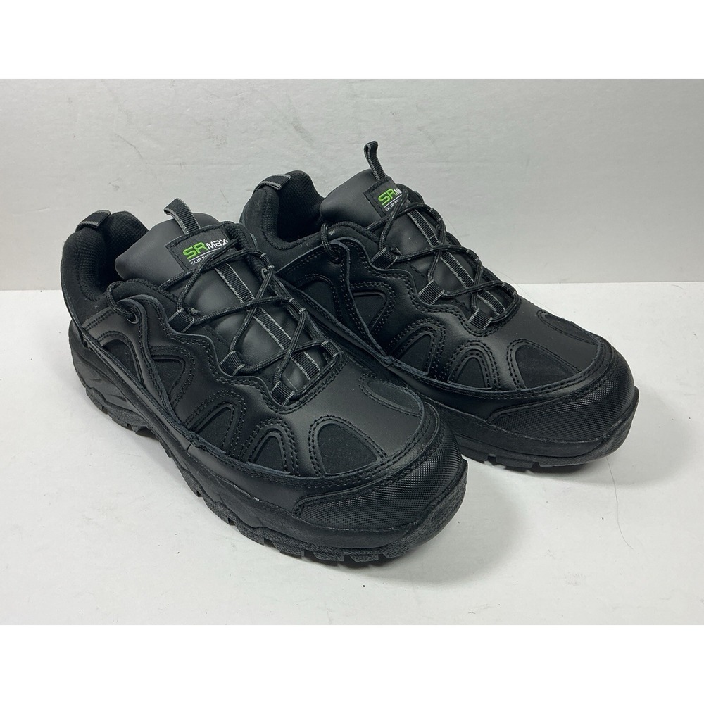 SR Max Work Shoes Mens Sz 9.5 EW Black Safety Toe Slip Resistant Sneakers New